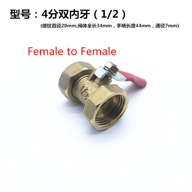 Brass Pneumatic Ball Valve With BSP Female And Male Threads Two Way Shut Off Pipe Fitting Connector Adapter Frontier General Hardware