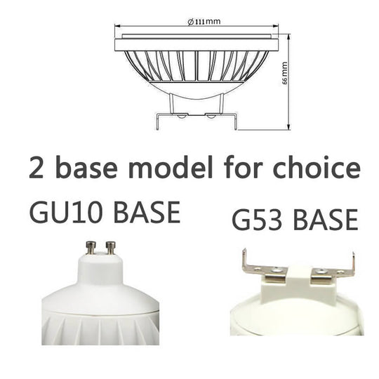 AR111 LED Spotlight Downlight G53 GU10 Base 220V 9W 12W 15W 20W Warm White 3300K Cold White 5500K 60 Degree Beam Frontier General Hardware