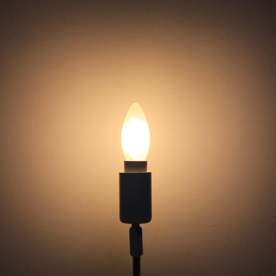 LED Candle Filament Bulb 4W 6W C35 Frosted E12 E14 Dimmable Edison Screw Warm White 2700K Chandelier Lighting Frontier General Hardware