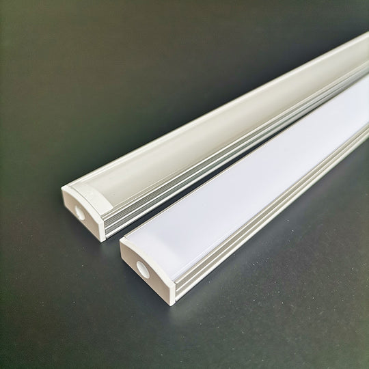 Aluminum LED Profile Channel 50cm For 5730 2835 LED Strips Office Light With Milky Or Clear PC Cover End Caps Frontier General Hardware