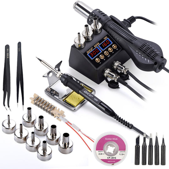 750W SMD Rework Soldering Station 2in1 Hot Air Soldering Iron LCD Display Welding Station For BGA PCB IC Repair 8898 Frontier General Hardware