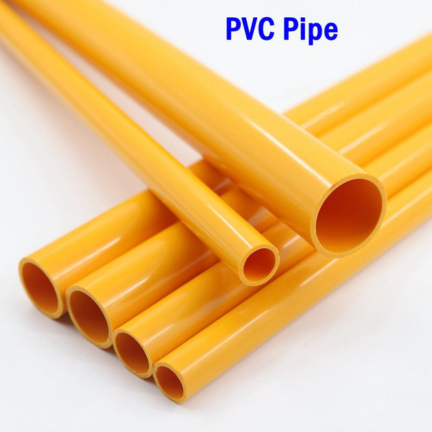 2 Pack Orange PVC Pipe 50cm Long 20 To 50mm OD For Garden Watering Hydroponics Frame Tubing Aquarium Home Pipe Frontier General Hardware