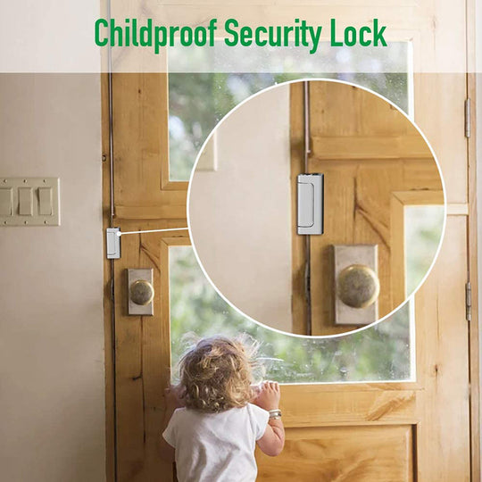 KAK Home Security Door Lock Childproof Door Reinforcement Lock with 3" Stop Withstand 800 lbs Upgrade Lock Defender Hardware Frontier General Hardware