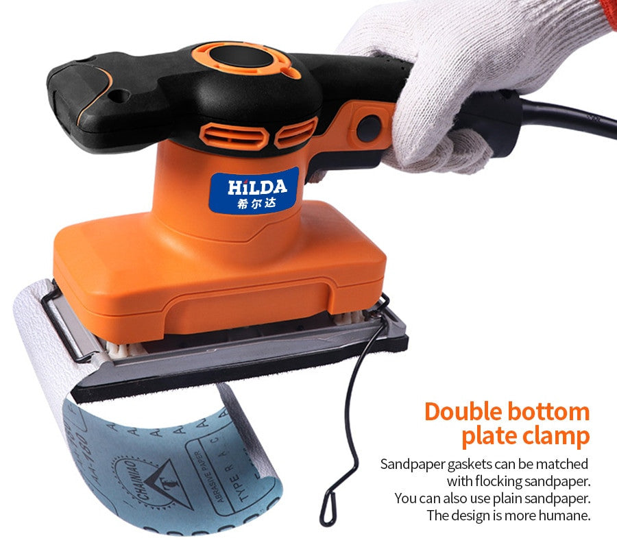 HILDA Wall Grinding Machine Flat Sander Small Electric Tools For Woodworking Polishing With Sandpaper|Sanders| - Frontier General Hardware