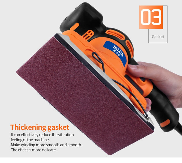 HILDA Wall Grinding Machine Flat Sander Small Electric Tools For Woodworking Polishing With Sandpaper|Sanders| - Frontier General Hardware