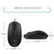 HP M10 Wired Optical USB Ergonomic Design Matte Texture Mouse
