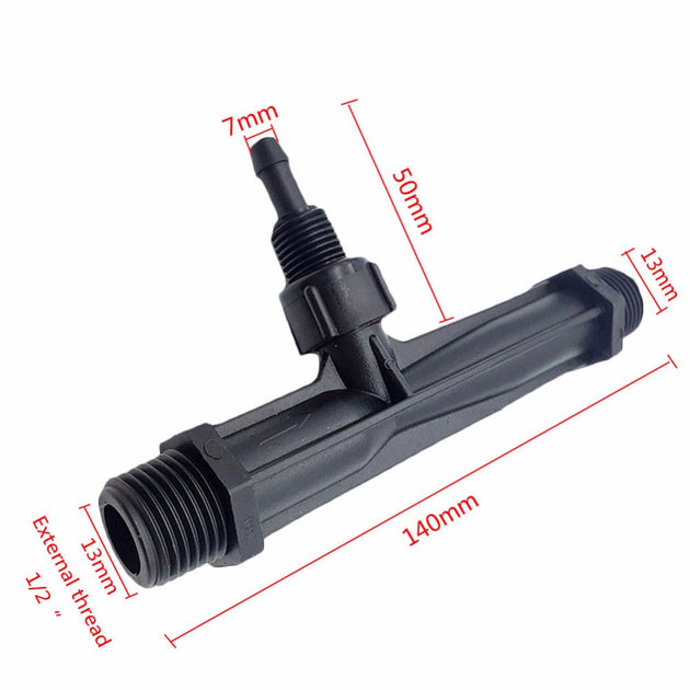 Agriculture Venturi Fertilizer Injector kit with 1/2 Inch to 3/4 Inch Thread Greenhouse Irrigation Fitting Ozone Injector 1 Set Frontier General Hardware