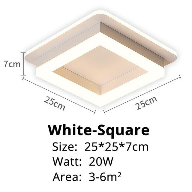 Hallway LED Chandelier Light Corridor Surface Mounted Acrylic Ceiling BackLight 20W Modern Lamp Lustres Lampadario AC85 260V|Chandeliers - Frontier General Hardware