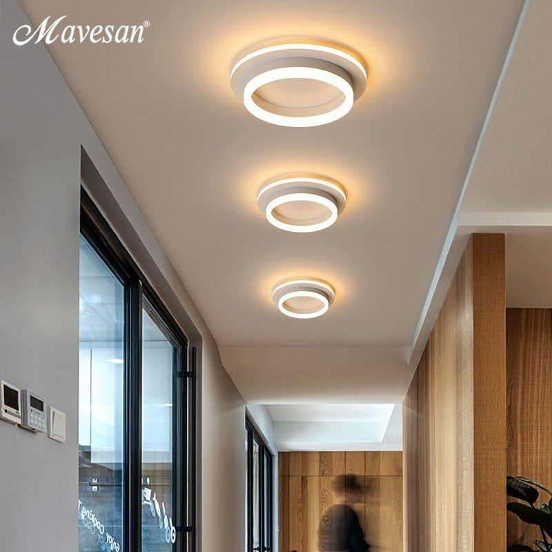 Hallway LED Chandelier Light Corridor Surface Mounted Acrylic Ceiling BackLight 20W Modern Lamp Lustres Lampadario AC85 260V|Chandeliers - Frontier General Hardware