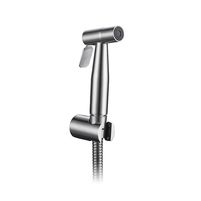 Handheld Brass Black Chrome Brushed Stainless Steel Wall hung Toilet Toilet Bidet Sprayer Corner Drain Valve Kit|Bidets - Frontier General Hardware