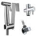 Handheld Brass Black Chrome Brushed Stainless Steel Wall hung Toilet Toilet Bidet Sprayer Corner Drain Valve Kit|Bidets - Frontier General Hardware