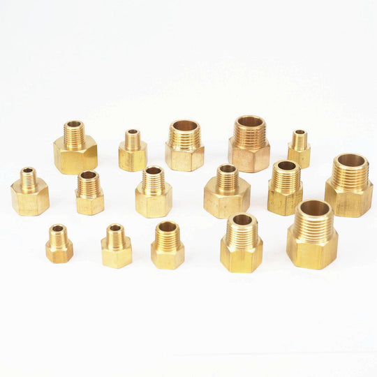 Brass Pipe Fitting Adapter Set NPT And BSP Threads 1/8 1/4 3/8 1/2 Inch For Pressure Gauge Gas Water Frontier General Hardware