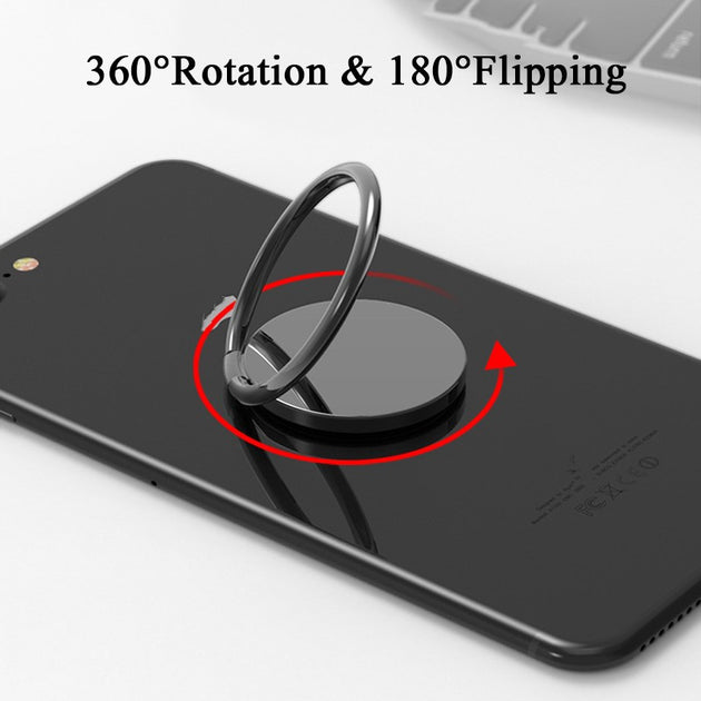 360 Degree Rotatable Magnetic Phone Holder Finger Ring Stand for Smartphones and Magnetic Mounts Frontier General Hardware