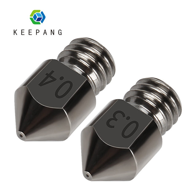 1/2/3Pcs Hardened Steel Nozzle 0.4mm 3D Printer MK8 Nozzles Tool High Temperature Wear Resistant for Makerbot Creality Ender 3 Frontier General Hardware
