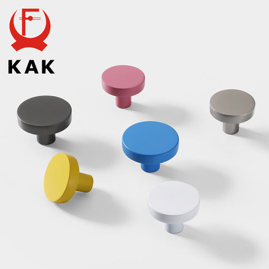 KAK 30mm Zinc Alloy Cabinet Knob Colorful Furniture Pull For Cabinets Drawers Kids Room Decor Frontier General Hardware
