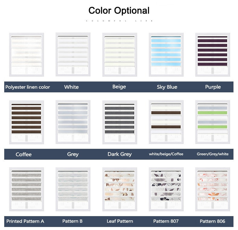 High Quality Zebra Blinds Big Dustproof Cover System day night blinds window bedroom living room Roller Blinds Custom Size|Blinds, Shades & Shutters| - Frontier General Hardware