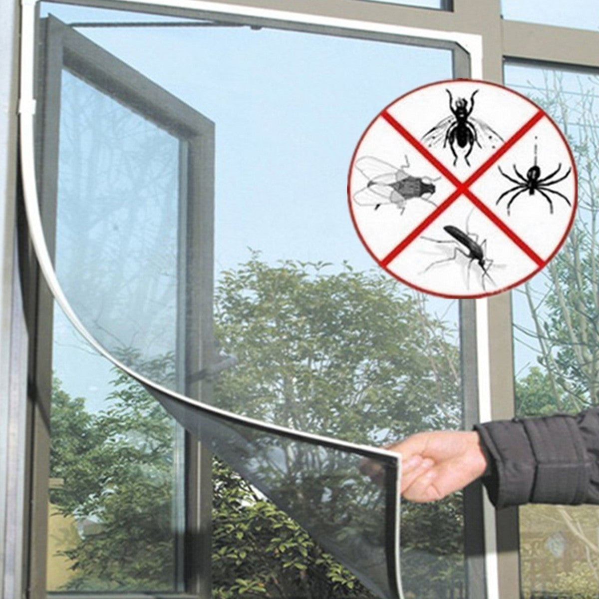 Insect Window Net Insect Fly Bug Mosquito Door Window Net Mesh Screen Curtain Protector Black Window Screen Divider Seperate|Screens & Room Dividers| - Frontier General Hardware