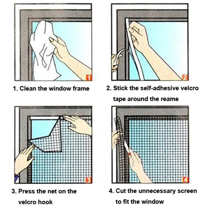 Insect Window Net Insect Fly Bug Mosquito Door Window Net Mesh Screen Curtain Protector Black Window Screen Divider Seperate|Screens & Room Dividers| - Frontier General Hardware