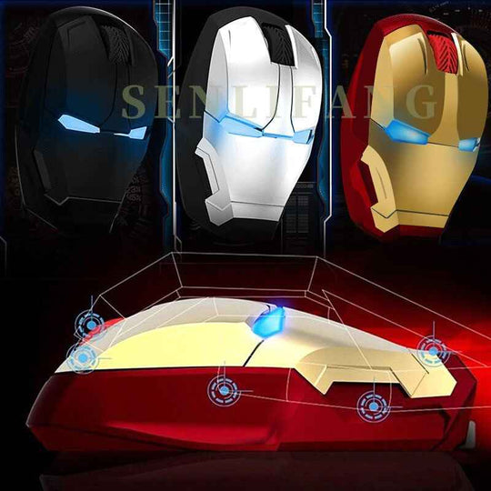 Iron Man Mouse Wireless Mouse Gaming Mouse Gamer Computer Mice Button Silent Click 800/1200/1600/2400DPI Adjustable computer|Mice