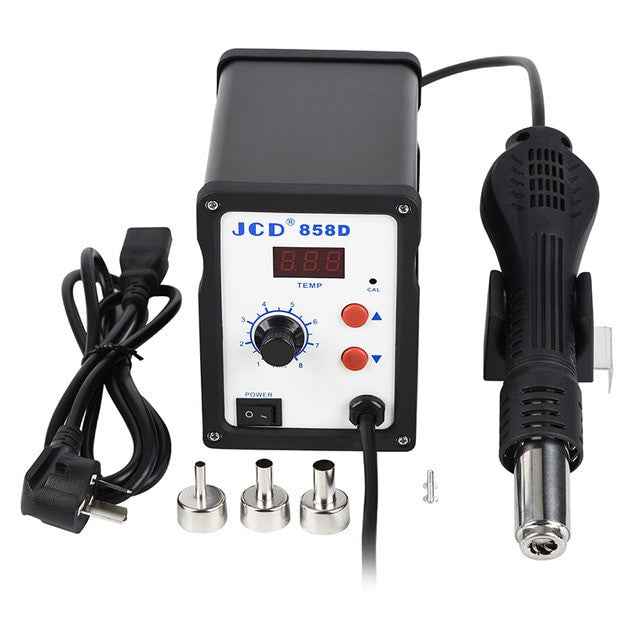 JCD Soldering station 858D 700W LCD Digital welding solder rework station 220V/110V Soldering iron hot air gun SMD repair tools|Soldering Stations