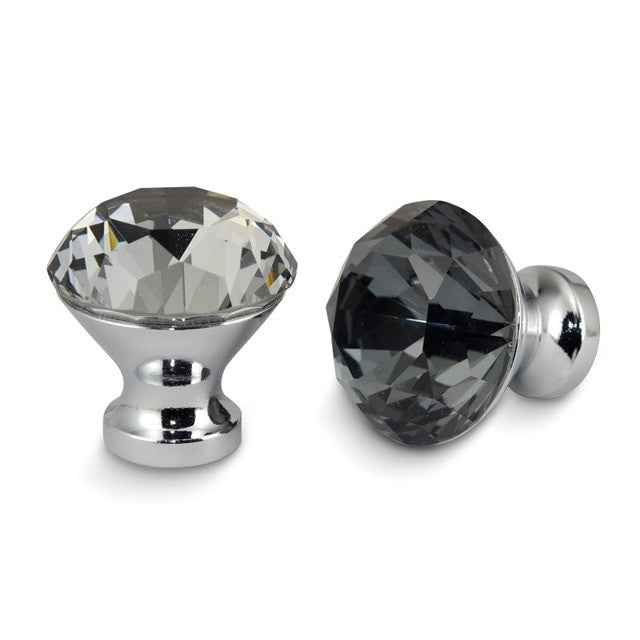 KAK 30mm Kitchen Cabinet Handles Diamond Shape Design Crystal Glass Knobs Cupboard Pulls Drawer Knobs Furniture Handle Hardware|Cabinet Pulls