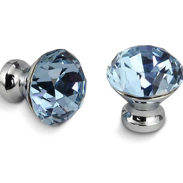 KAK 30mm Kitchen Cabinet Handles Diamond Shape Design Crystal Glass Knobs Cupboard Pulls Drawer Knobs Furniture Handle Hardware|Cabinet Pulls