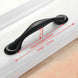 KAK American Style Black Cabinet Handles Solid Aluminum Alloy Kitchen Cupboard Pulls Drawer Knobs Furniture Handle Hardware|Cabinet Pulls