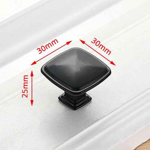 KAK American Style Black Cabinet Handles Solid Aluminum Alloy Kitchen Cupboard Pulls Drawer Knobs Furniture Handle Hardware|Cabinet Pulls