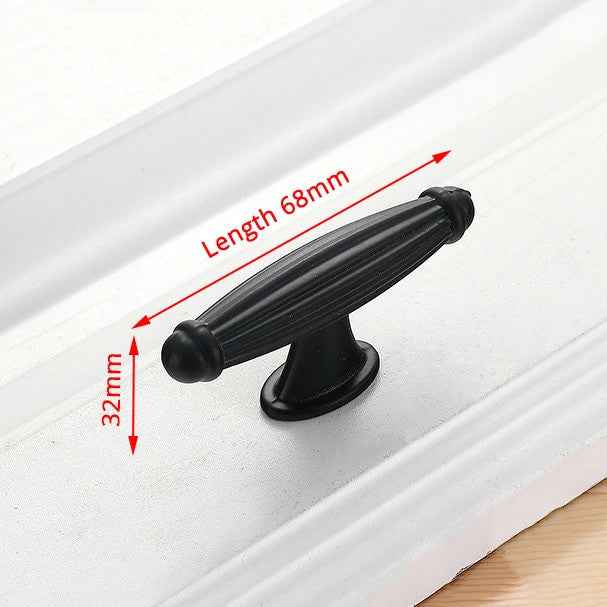 KAK American Style Black Cabinet Handles Solid Aluminum Alloy Kitchen Cupboard Pulls Drawer Knobs Furniture Handle Hardware|Cabinet Pulls