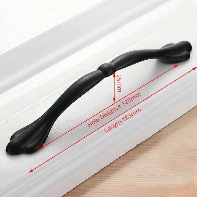 KAK American Style Black Cabinet Handles Solid Aluminum Alloy Kitchen Cupboard Pulls Drawer Knobs Furniture Handle Hardware|Cabinet Pulls