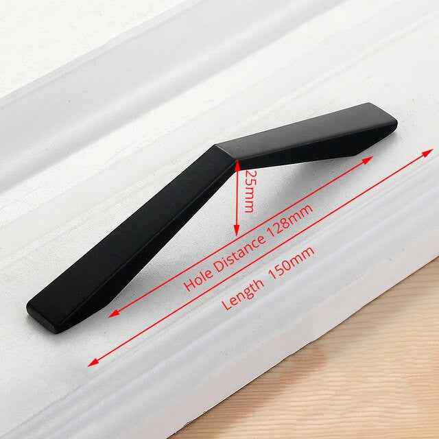 KAK American Style Black Cabinet Handles Solid Aluminum Alloy Kitchen Cupboard Pulls Drawer Knobs Furniture Handle Hardware|Cabinet Pulls