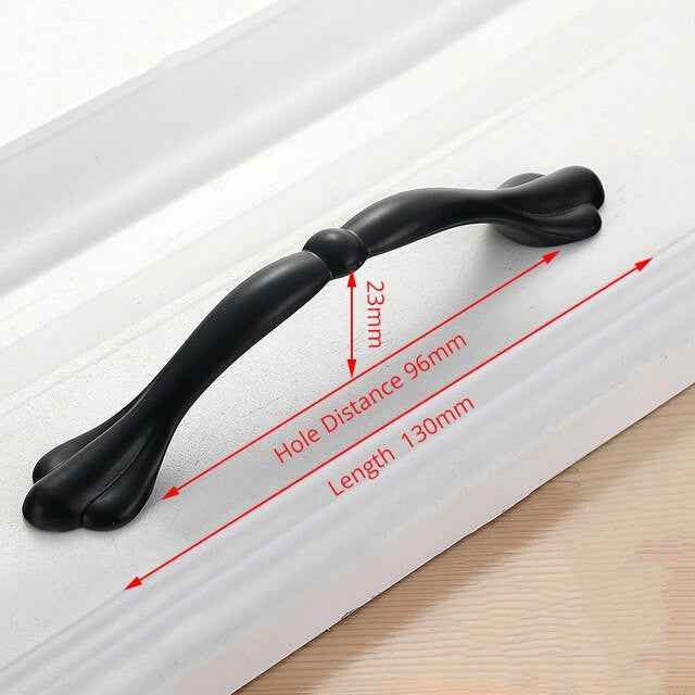 KAK American Style Black Cabinet Handles Solid Aluminum Alloy Kitchen Cupboard Pulls Drawer Knobs Furniture Handle Hardware|Cabinet Pulls