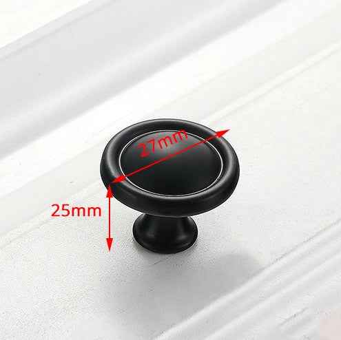 KAK American Style Black Cabinet Handles Solid Aluminum Alloy Kitchen Cupboard Pulls Drawer Knobs Furniture Handle Hardware|Cabinet Pulls