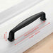 KAK American Style Black Cabinet Handles Solid Aluminum Alloy Kitchen Cupboard Pulls Drawer Knobs Furniture Handle Hardware|Cabinet Pulls