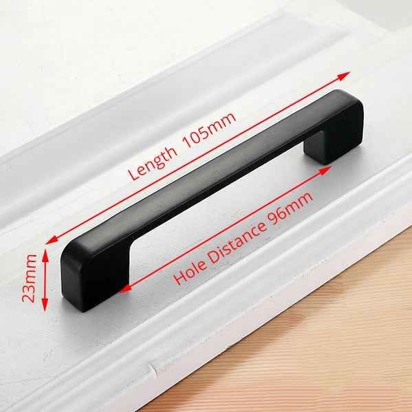 KAK American Style Black Cabinet Handles Solid Aluminum Alloy Kitchen Cupboard Pulls Drawer Knobs Furniture Handle Hardware|Cabinet Pulls