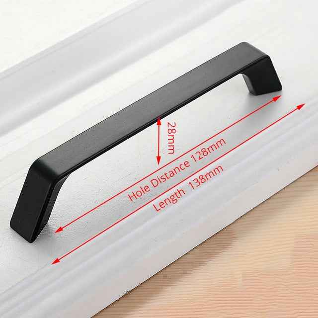 KAK American Style Black Cabinet Handles Solid Aluminum Alloy Kitchen Cupboard Pulls Drawer Knobs Furniture Handle Hardware|Cabinet Pulls
