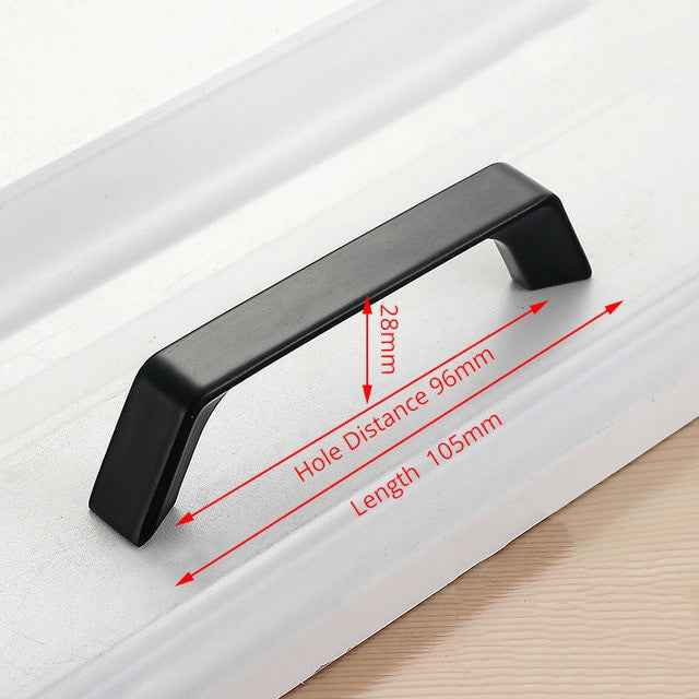 KAK American Style Black Cabinet Handles Solid Aluminum Alloy Kitchen Cupboard Pulls Drawer Knobs Furniture Handle Hardware|Cabinet Pulls