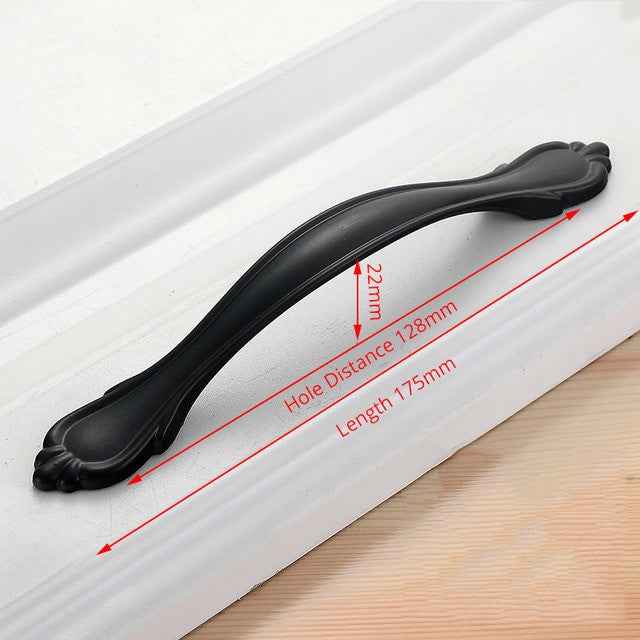 KAK American Style Black Cabinet Handles Solid Aluminum Alloy Kitchen Cupboard Pulls Drawer Knobs Furniture Handle Hardware|Cabinet Pulls