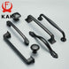 KAK American Style Black Cabinet Handles Solid Aluminum Alloy Kitchen Cupboard Pulls Drawer Knobs Furniture Handle Hardware|Cabinet Pulls