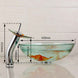 KEMAIDI Modern Bathroom Glass Golden Fish Painted Vessel Sink Faucet & Pop up Drain Combo Sink Set Bathroom Sink Accessaries|painted vessel sinks|bathroom sinkvessel sink