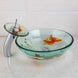 KEMAIDI Modern Bathroom Glass Golden Fish Painted Vessel Sink Faucet & Pop up Drain Combo Sink Set Bathroom Sink Accessaries|painted vessel sinks|bathroom sinkvessel sink