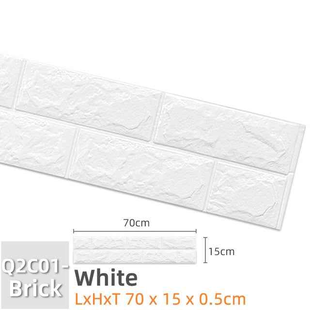 Kaguyahime 3D Self Adhesive Wallpaper Mosaic Tiles Wall Stickers Waterproof Stickers Decoration Wall Panel Kitchen Home Decor|Wall Stickers
