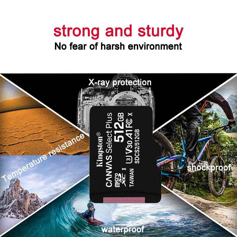 Kingston Micro SD Card 16GB 32GB 64GB 128GB 256GB Memory Card Class 10 SDHC UHS I U1 80MB/s C10 TF Card 8G C4 for Smartphones|card usd|card magic trick revealedcard factory christmas cards