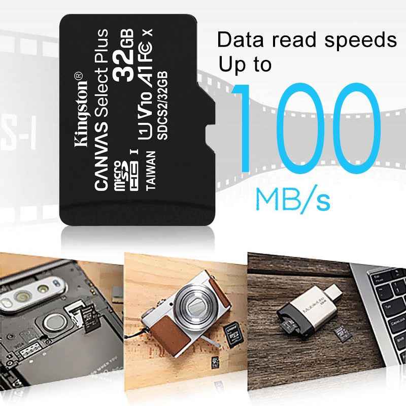 Kingston Micro SD Card 16GB 32GB 64GB 128GB 256GB Memory Card Class 10 SDHC UHS I U1 80MB/s C10 TF Card 8G C4 for Smartphones|card usd|card magic trick revealedcard factory christmas cards