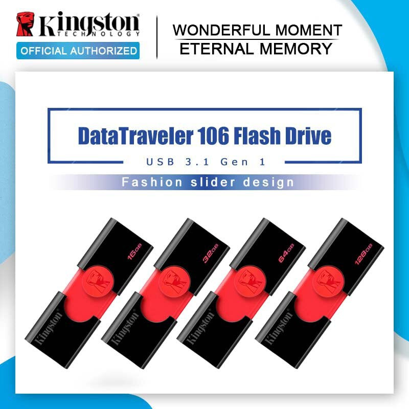 Kingston USB Flash Drive DT106 32gb Pendrive usb 3.1 16GB U Disk Pen Drive usb 64gb 128gb Memory Stick Flash Memoria USB|USB Flash Drives - Frontier General Hardware