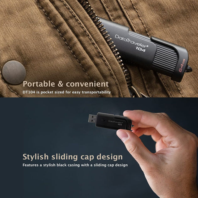 Kingston new USB Flash Drive DT104 16GB 32G 64GB Business Office Car USB Stick USB 2.0 Pen Drive|USB Flash Drives - Frontier General Hardware