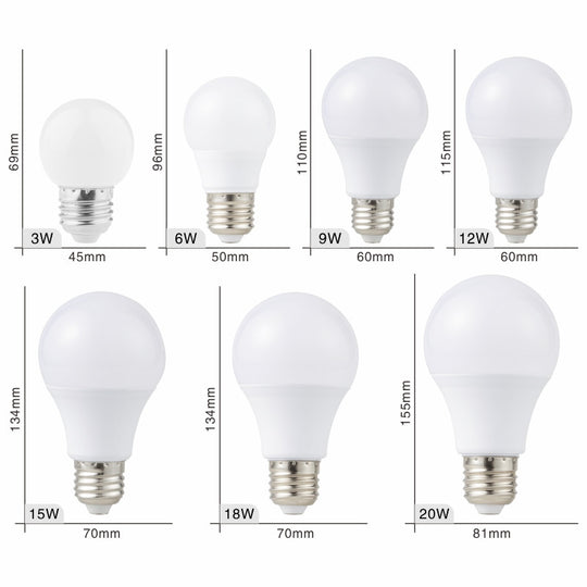 Led E27 And E14 Bulbs 3W 6W 9W 12W 15W 18W 20W AC 200 240V Ra85 270 Beam Warm White Cold White 50 000 Hours Frontier General Hardware