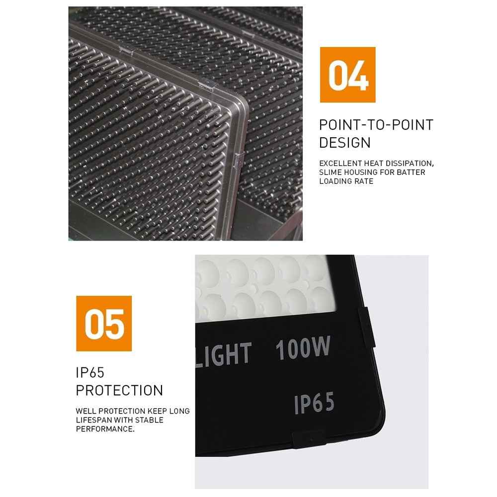 LED Flood Light 10 200W 110LM/W Super Bright IP65 Waterproof Outdoor Landscape Security Floodlight for Yard,Garden,Playground|Floodlights