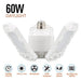 LED Garage Light 360 Degrees Deformable Ceiling Light For Home Warehouse Workshop Folding Three Leaf Deformation Lamp AC85 265V|Industrial Lighting - Frontier General Hardware
