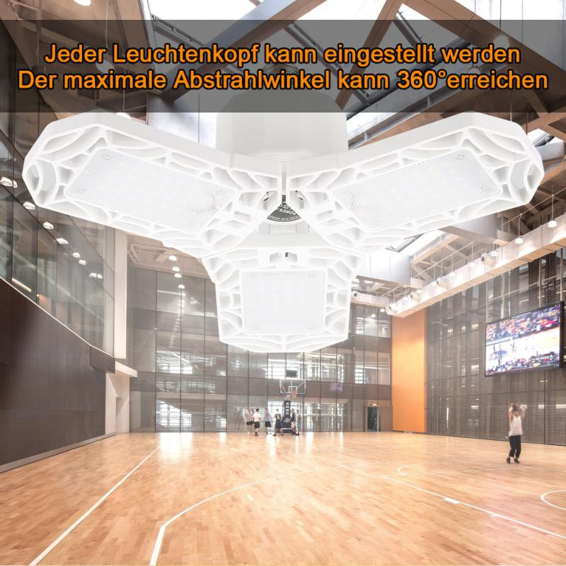 LED Garage Light 360 Degrees Deformable Ceiling Light For Home Warehouse Workshop Folding Three Leaf Deformation Lamp AC85 265V|Industrial Lighting - Frontier General Hardware